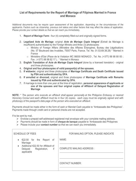 report of marriage philippine embassy.